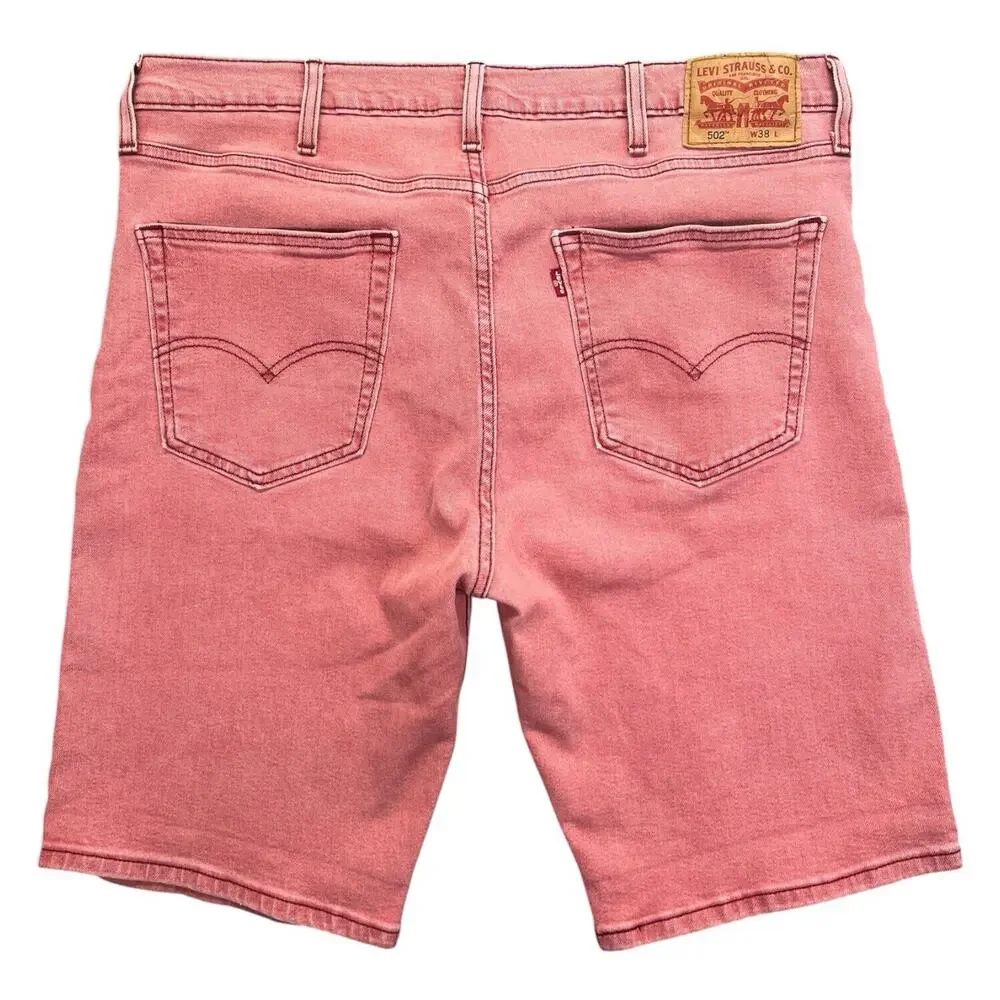Levi’s 502 Denim Shorts Size 38 Salmon Pink